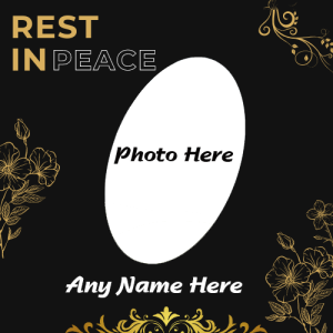 Custom Rest In Peace Card With Name And Photo Editor