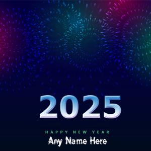 Personalized New Year 2025 Greeting Card with Name and Picture