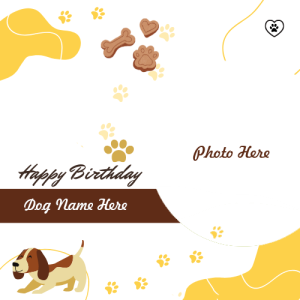 Personalized Birthday Card For Dogs With Editable Photo