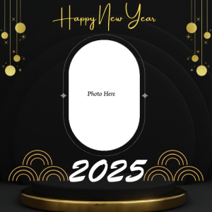 Editable New Year Greeting Card With Photo And Name