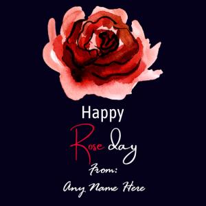 Happy Rose Day 2025 Greeting Card for Girlfriend with Name Custom Edit