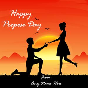 Latest Happy Propose Day 2025 Wishes Greeting Card with Name Custom Edit