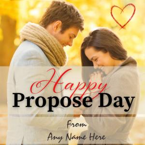 Personalized Happy Propose Day Card with Your Name Custom Edit