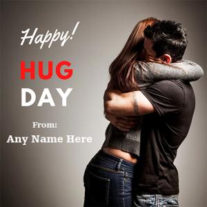 Personalized First Date Hug Day Card For Your Partner
