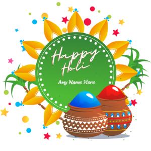 Online Holi Wishes Card Maker With Free Name Personalization
