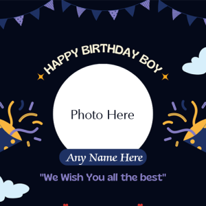 Custom Birthday Boy Card With Editable Name And Photo