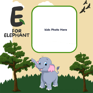 Make E for Elephant Photo Frame with Your Kids’ Photo