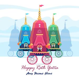Personalized Rath Yatra Greeting Card With Name Editor