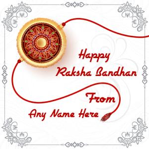 Raksha Bandhan 2025 Greeting Card Maker With Custom Name
