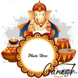 Custom Ganesh Chaturthi Wishing Cards with Name & Photo