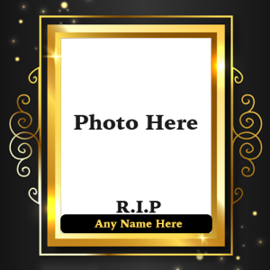 Custom RIP Photo Frames with Name and Photo Editor Online