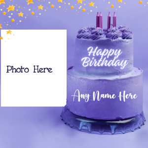 Birthday Wishing Cake Design With Editable Name And Photo