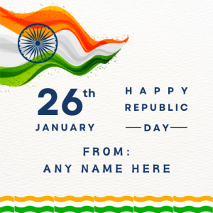 Happy Republic Day Card for Colleagues with Their Name