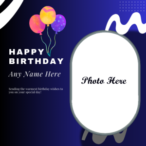 Happy Birthday Wishing Card with Their Photos and Name Custom Edit