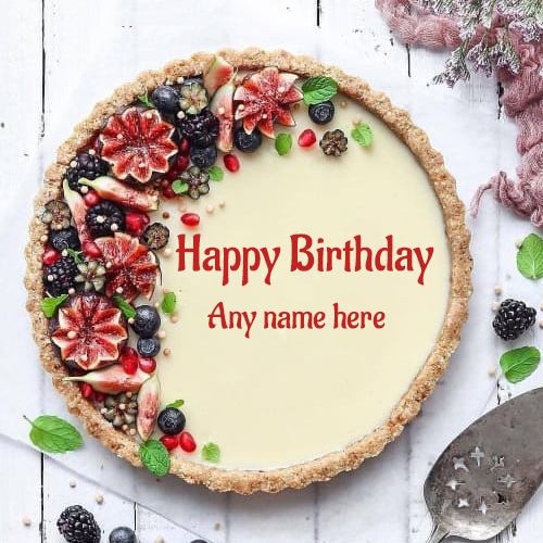 Beautiful Birthday Cake with Name Customization