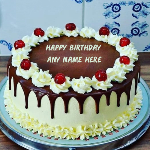 Birthday Cake Image with Name Customization