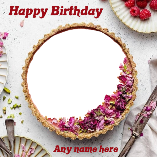 Birthday Cake with Name and Photo Editing