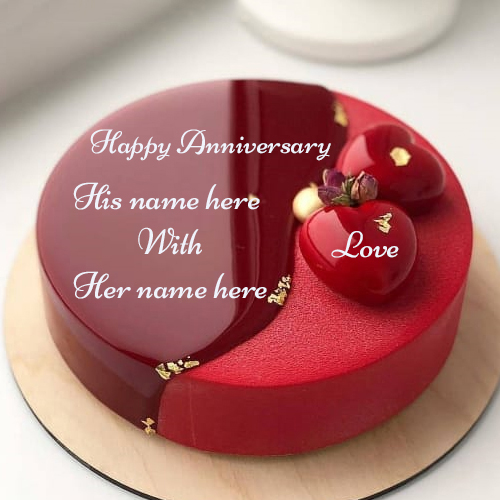 Anniversary Red Love Image with Name Customization