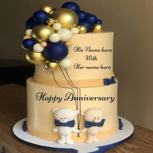 Wedding Anniversary Cake with Name Download for Free