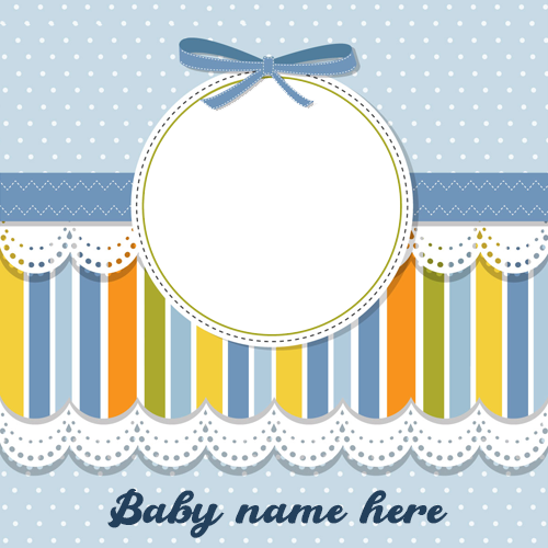 Free Baby Photo Frame with Name and Photo Customization