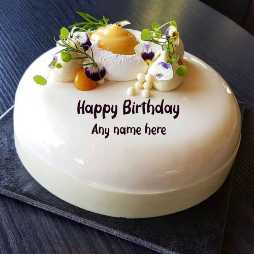 Happy Birthday Cake with Name Customization and Editing