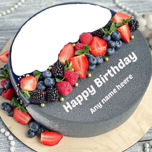 Birthday Cake Image With Name And Photo Customization