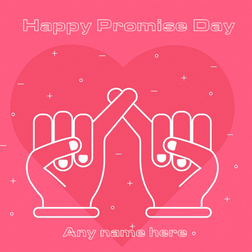 Happy Promise Day Greetings Card with Name