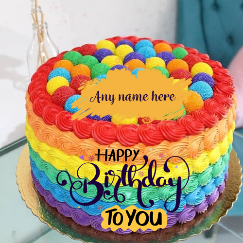 Happy Birthday Cake with Name Editing Free Download