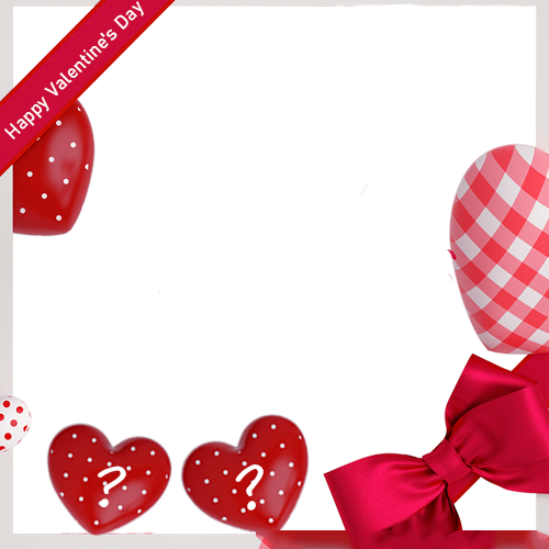 Valentine's Day Greeting Card with Name Alphabet and Photo