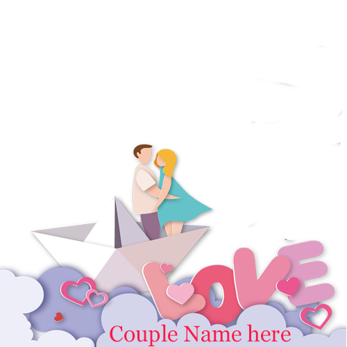 Love Photo Frame with Name and Photo Customization