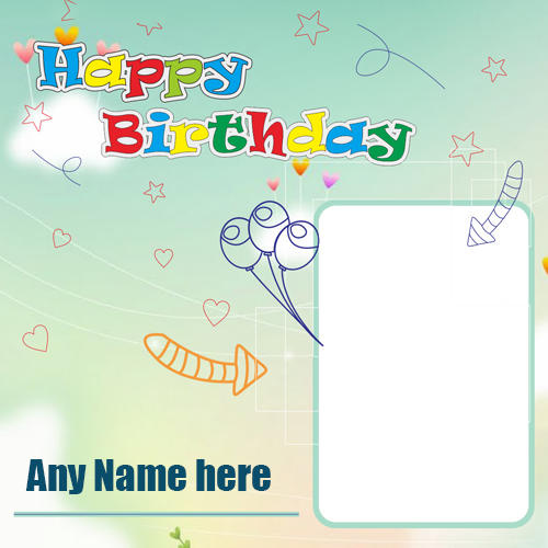 Special Happy Birthday Card with Name and Photo Customization