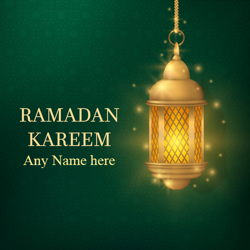 Happy Ramadan 2025 Wishes Card with Name Customization