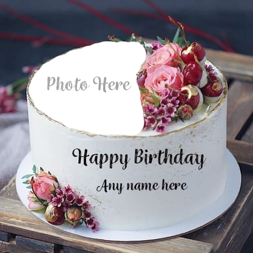 Create Happy Birthday Cake with Name and Photo Customization