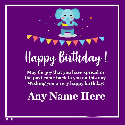 Free Download Custom Name Birthday Greeting Card