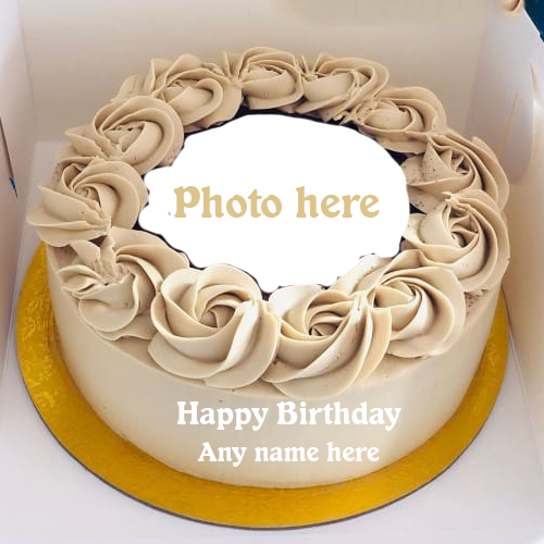 Happy Birthday Cake with Name and Photo Editing Options