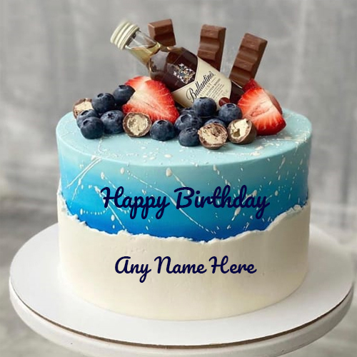 Delicious Chocolate Happy Birthday Cake with Name