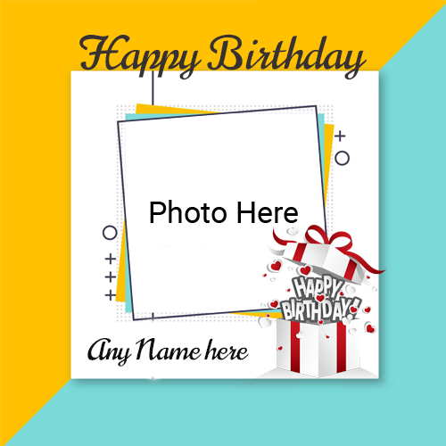 Happy Birthday Card with Name and Picture Editing Online