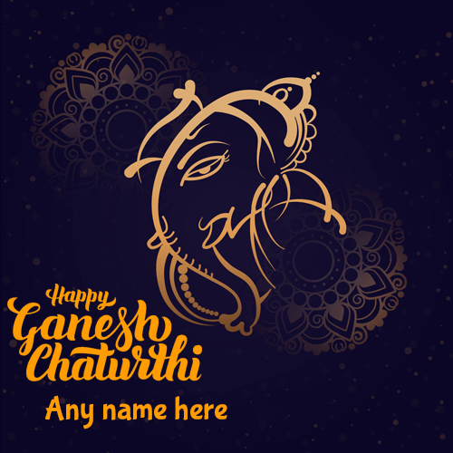 Create Ganesh Chaturthi Greeting Card with Your Name