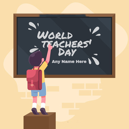 Teachers Day Greeting Card with Name Editing Option