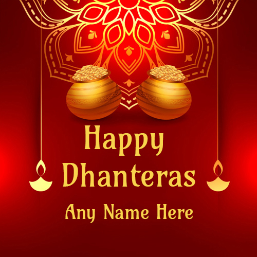 Dhanteras 2025 Greeting Card with Name Editing