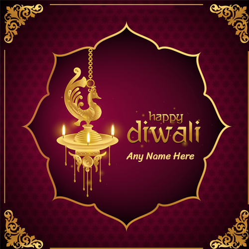 Personalized Diwali Greeting Card With Custom Name