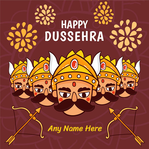 Dussehra 2025 Card with Name Editing Free Online