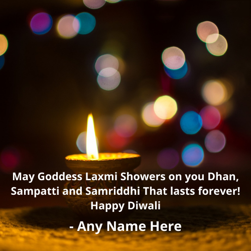 Happy Diwali Quotes 2025 Card with Name Customization