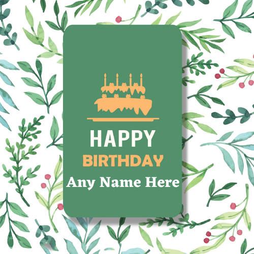 Special Happy Birthday Card with Custom Name Image