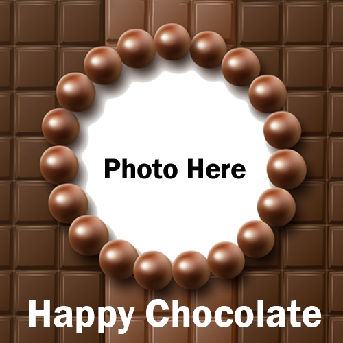 Lovely Happy Chocolate Day Card with Photo Online Editor