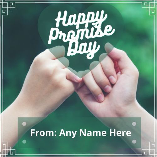 Happy Promise Day 2025 Card with Name Customizable