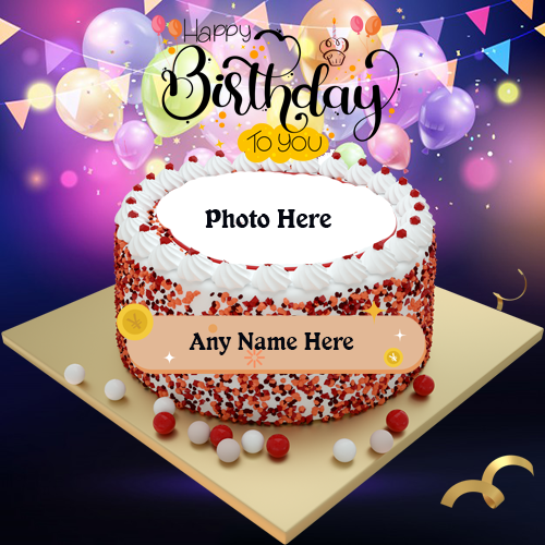 Birthday Cake With Name And Photo Customization For Free