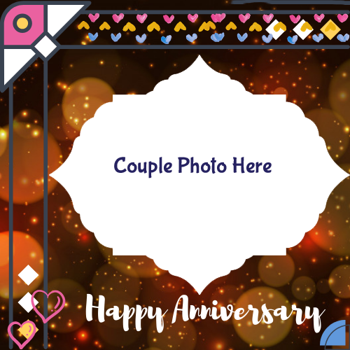 Happy Anniversary Card with Couple’s Photo Editing