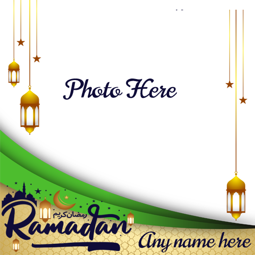 Ramadan Kareem Card with Name and Photo Frame Editing