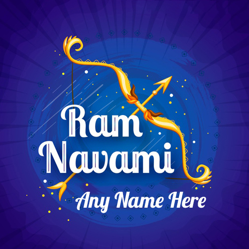 Best Wishes for Ram Navami with Name on Greeting